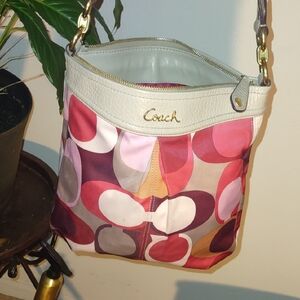 Coach Scarf Print Hippie Shoulder Bag